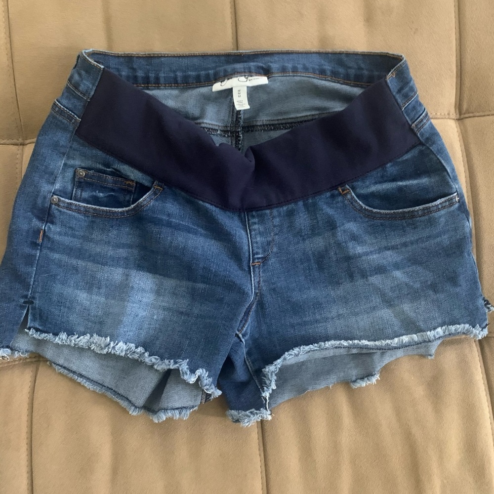 Maternity jean shorts
